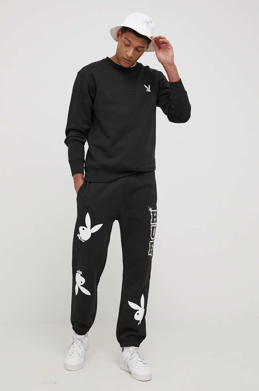 

Штани HUF X Playboy чоловічі колір чорний з аплікацією