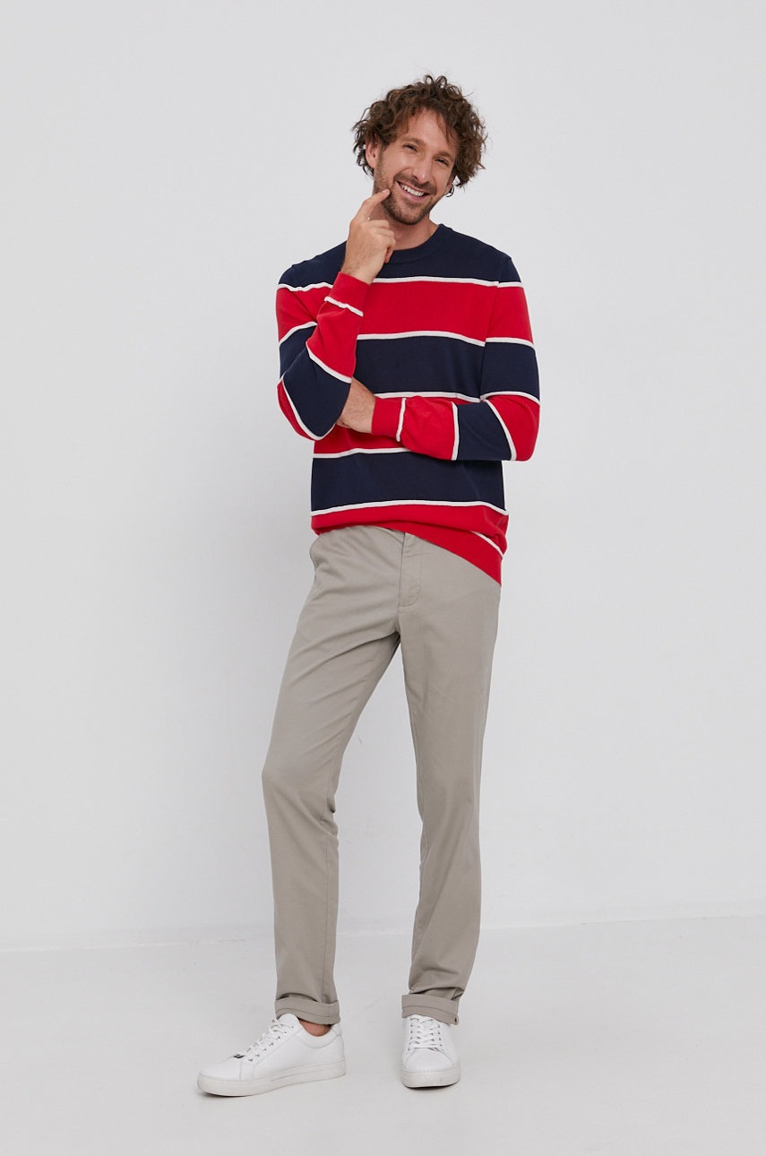 

Штани Sisley чоловічі колір сірий фасон chinos