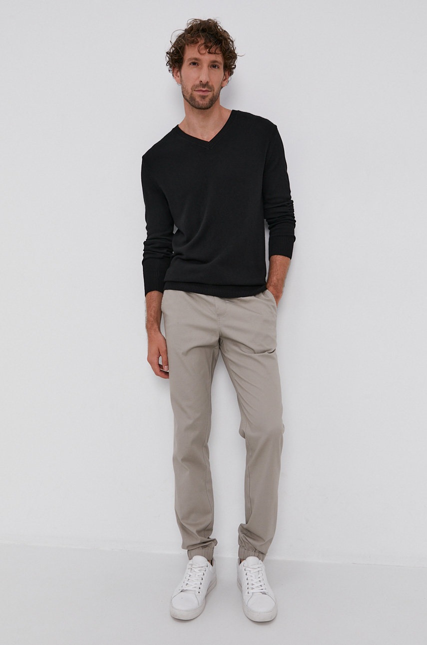 

Штани Sisley чоловічі колір сірий фасон jogger