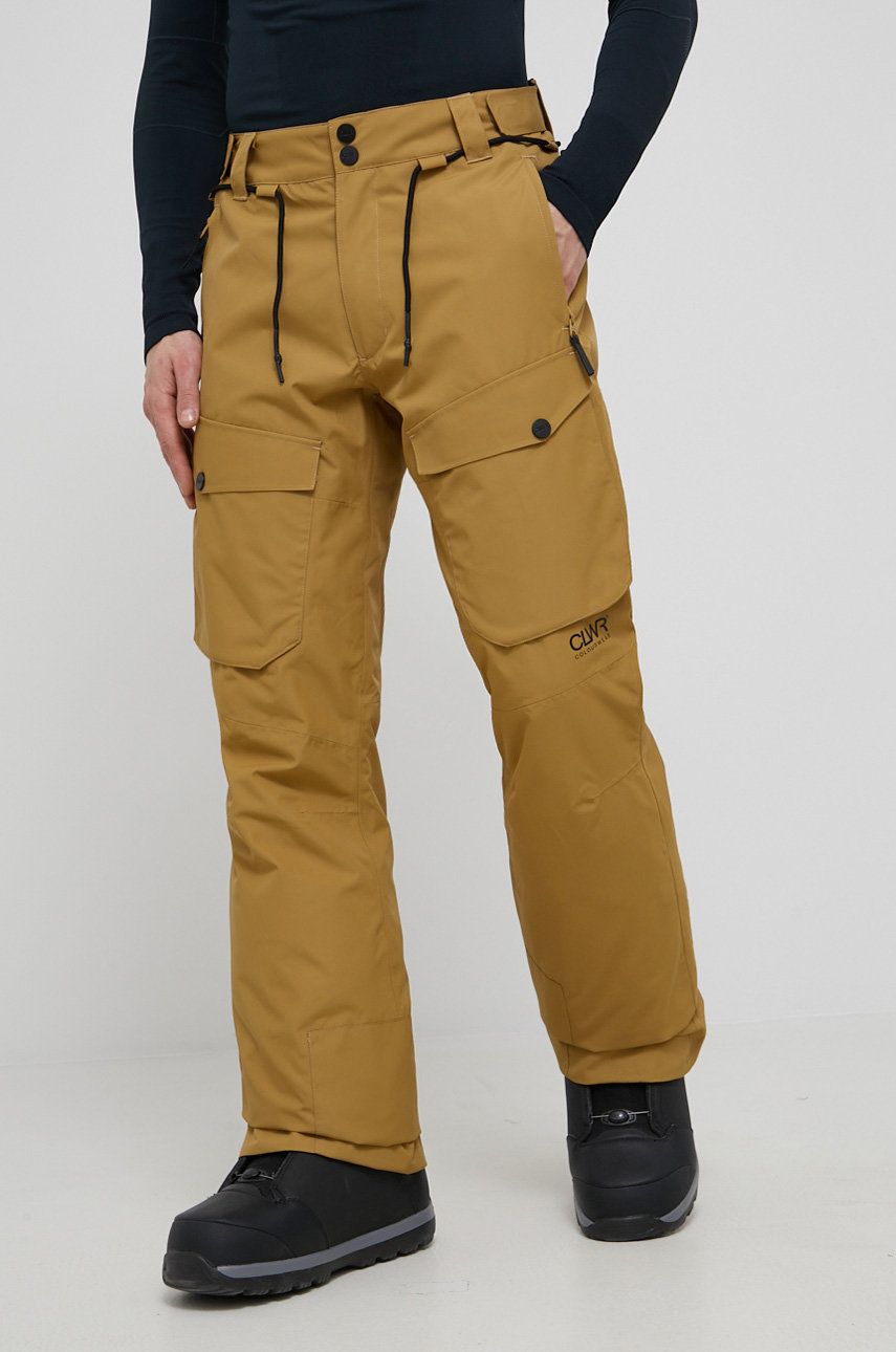 Colourwear pantaloni barbati, culoarea maro answear.ro