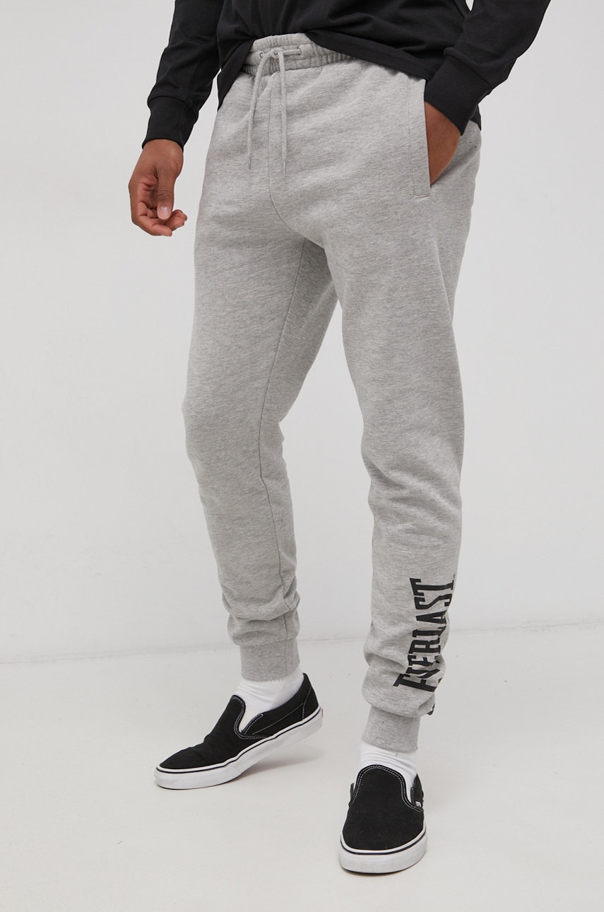 Everlast Pantaloni bărbați, culoarea gri, cu imprimeu