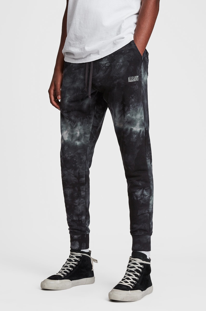 

Панталон AllSaints мъжки в сиво с десен, Сив