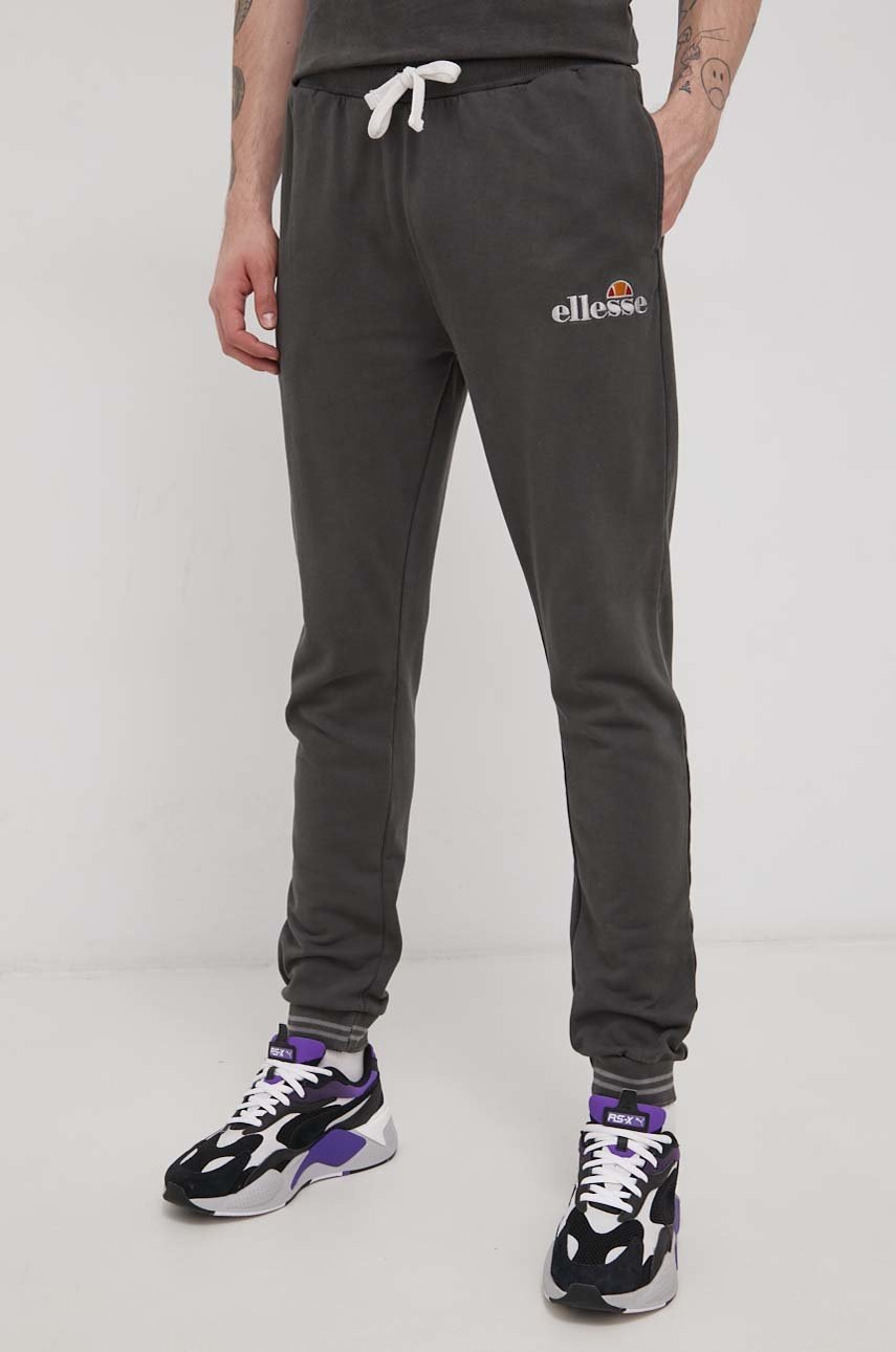 

Бавовняні штани Ellesse чоловічі колір сірий гладке