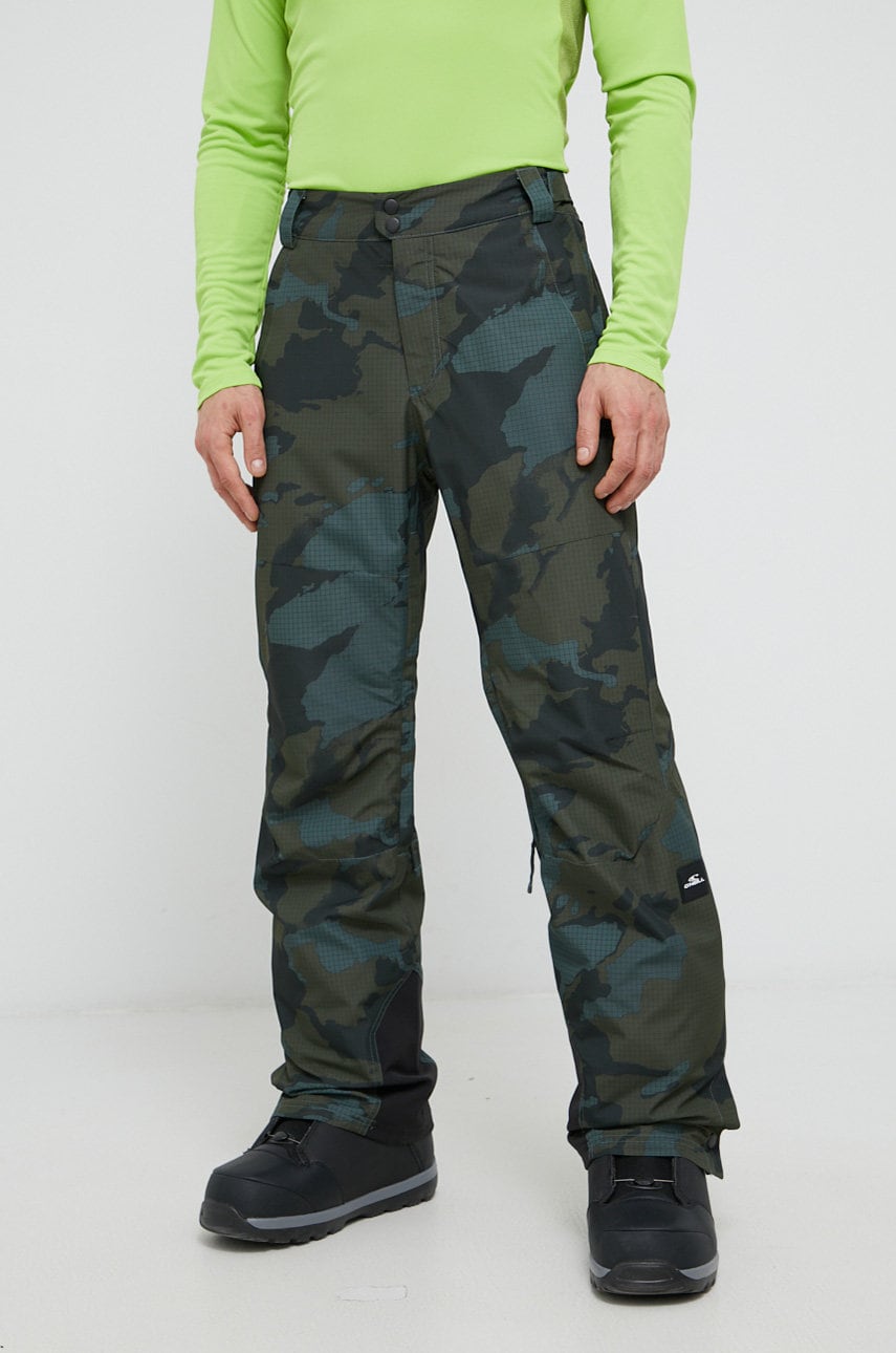 O'neill pantaloni snowboard bărbați, culoarea verde