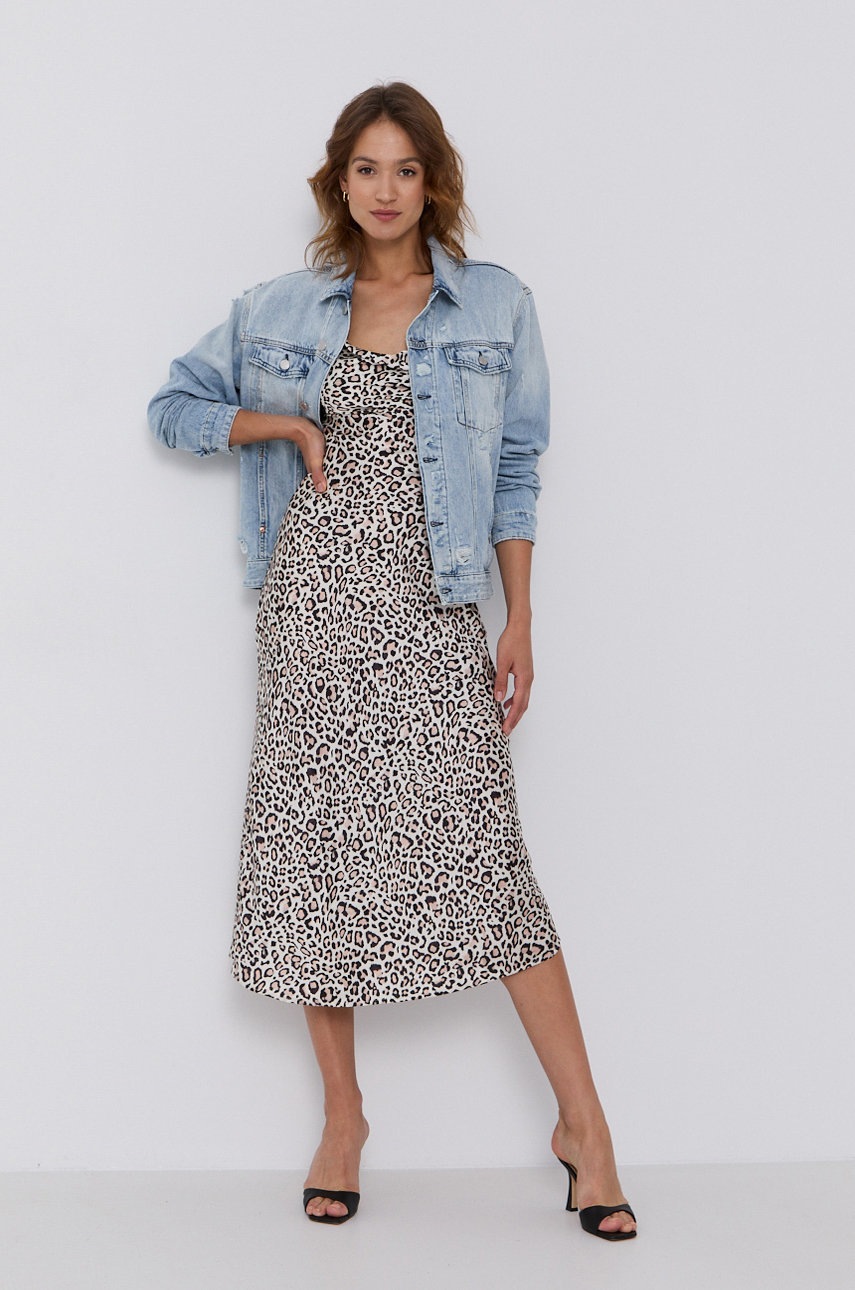 

Сукня Guess колір кремовий maxi облягаюча