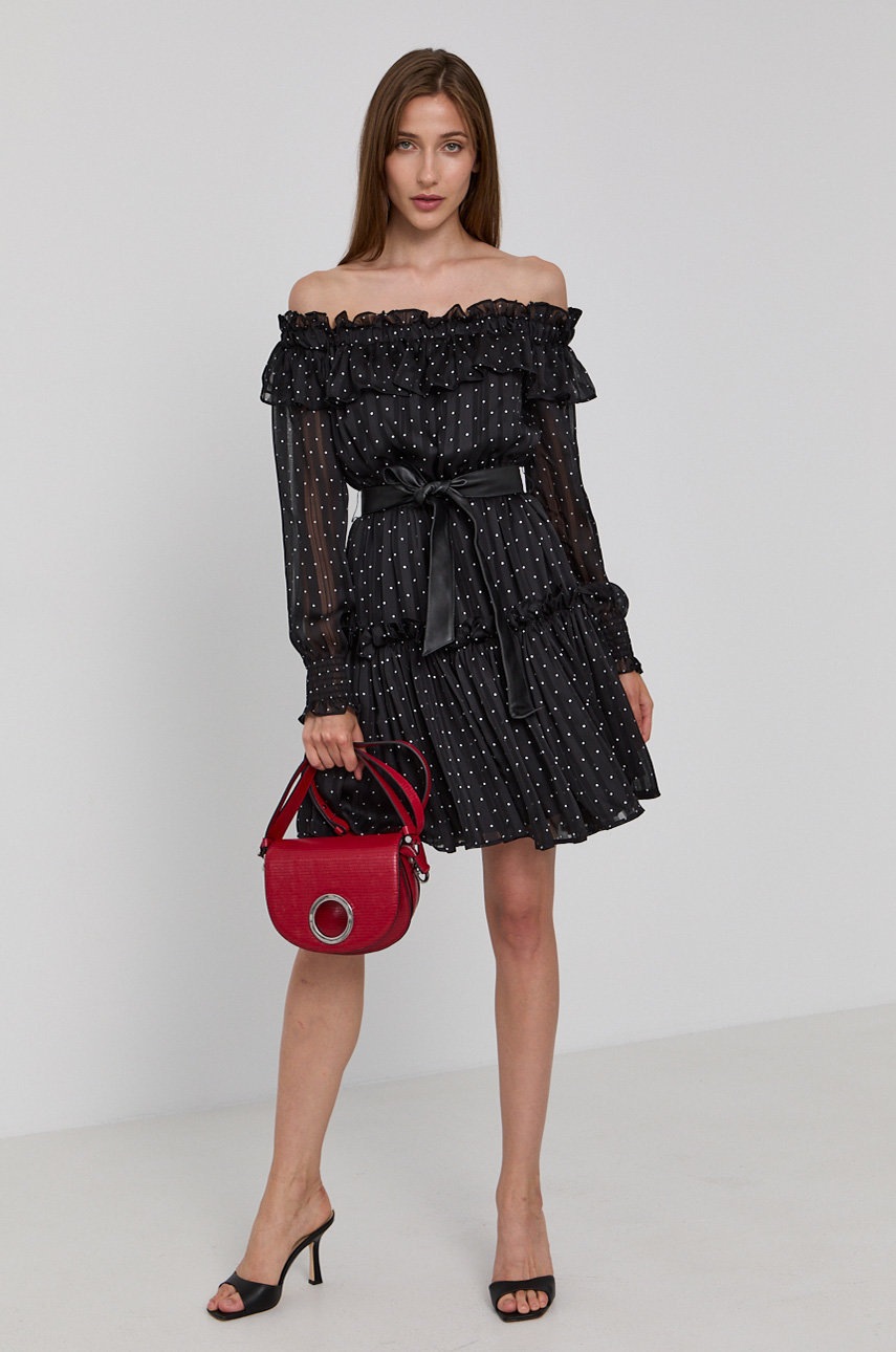 

Платье Guess цвет чёрный mini расклешённое
