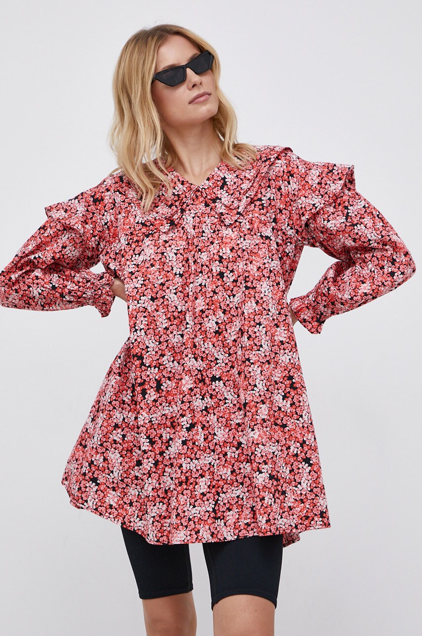 

Бавовняна сукня Vero Moda колір рожевий mini розкльошена