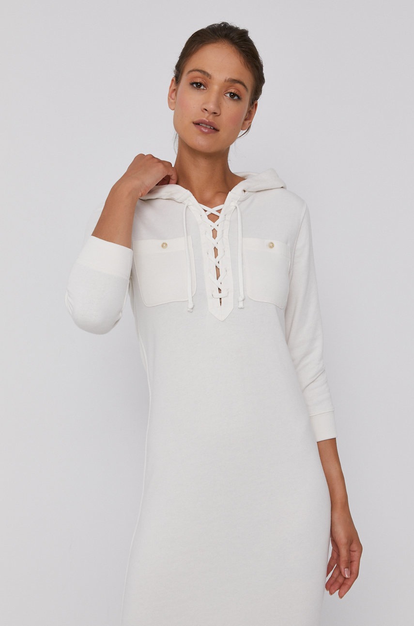 

Платье Polo Ralph Lauren цвет белый midi прямое