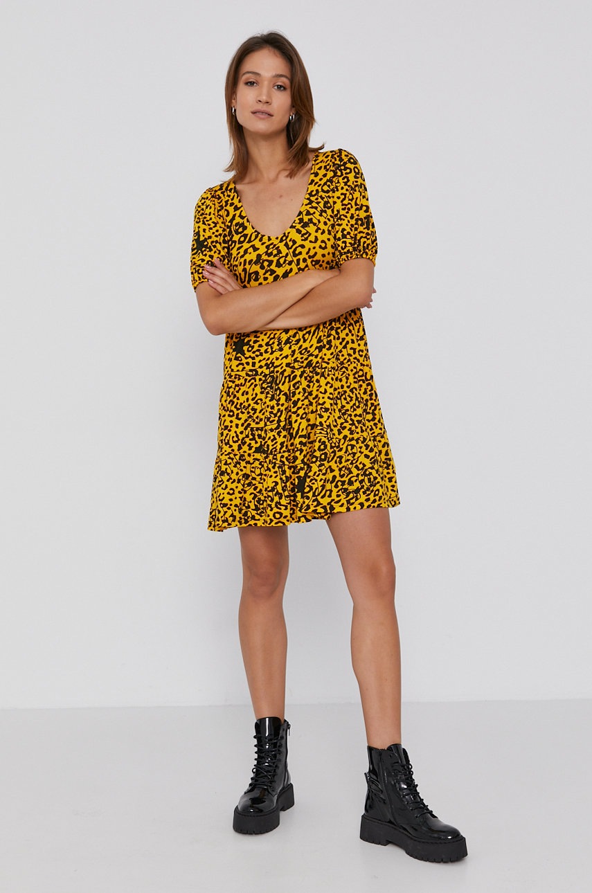 

Сукня Desigual колір жовтий mini пряма