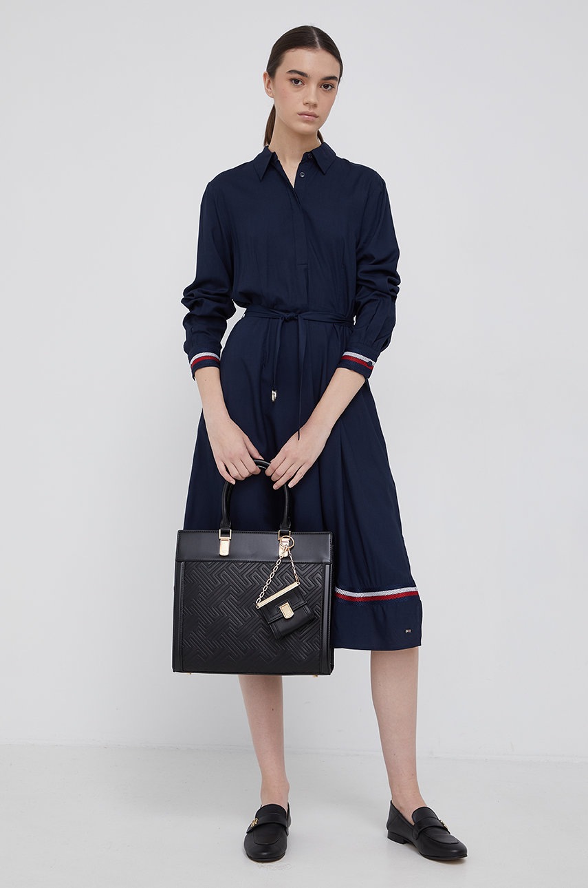 

Платье Tommy Hilfiger цвет синий mini расклешённое