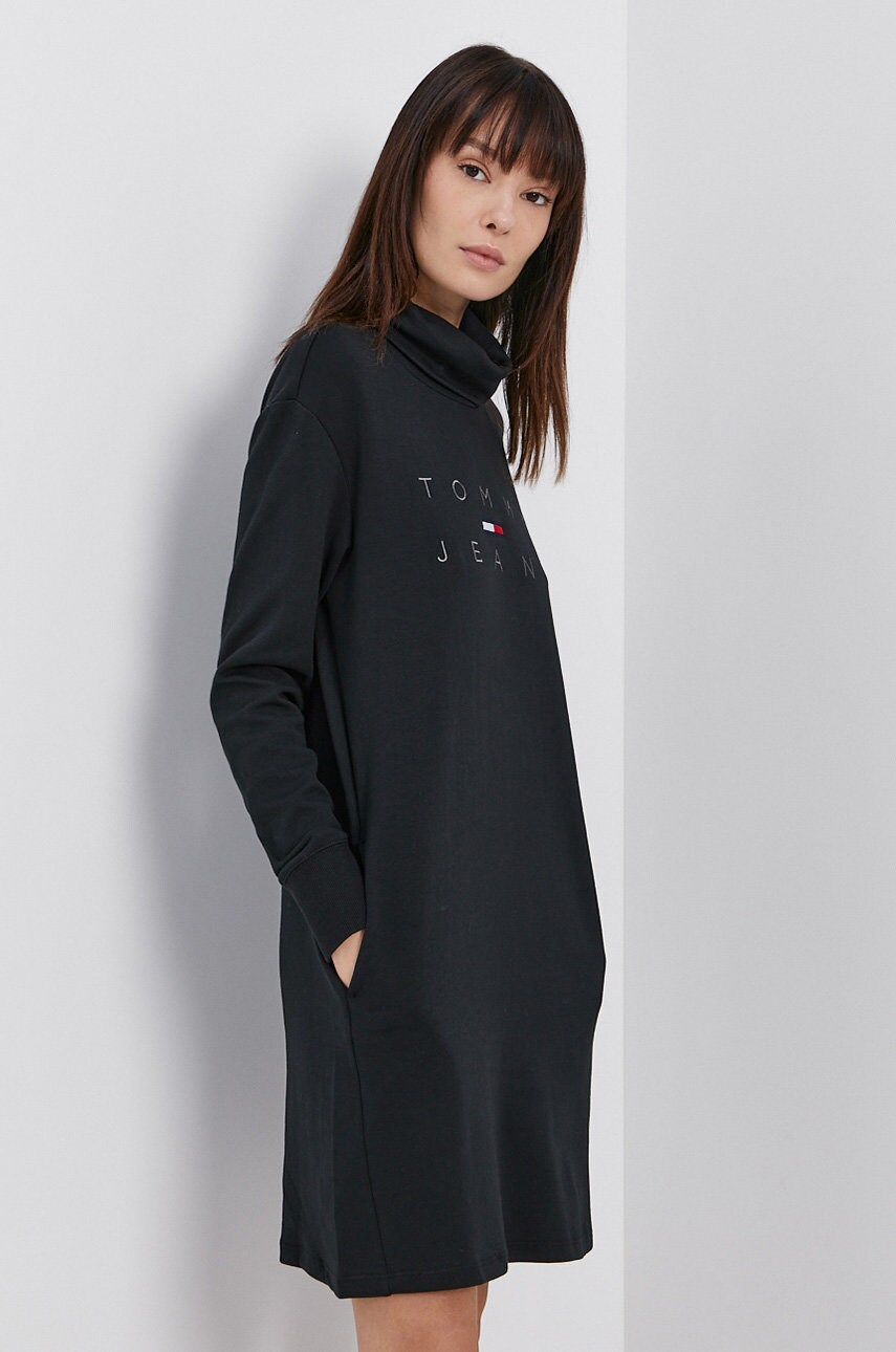 

Сукня Tommy Jeans колір чорний mini пряма