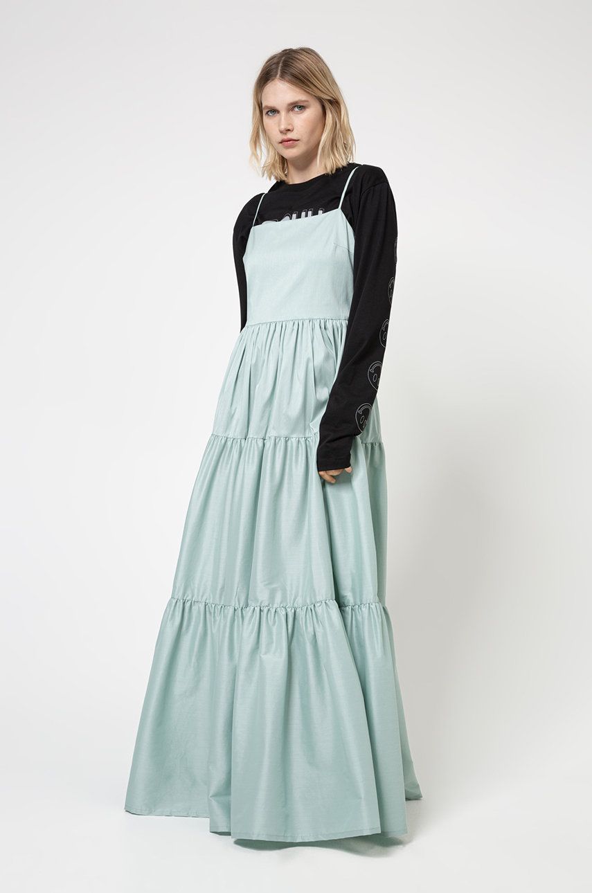 Hugo Rochie Culoarea Verde, Maxi, Evazata