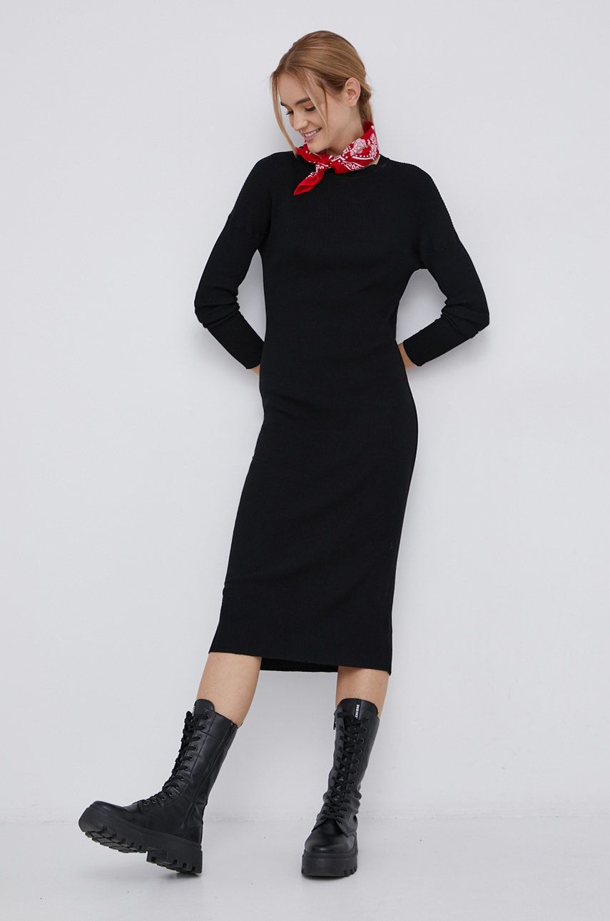 Only Rochie culoarea negru, mini, model drept answear imagine noua
