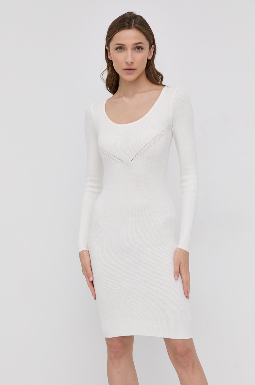 

Платье Guess цвет кремовый mini облегающее