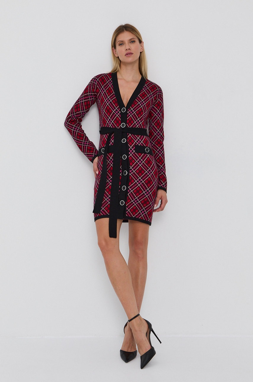 

Платье Pinko цвет красный mini прямое