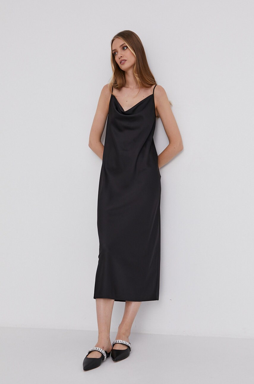 

Сукня Max Mara Leisure колір чорний midi пряма