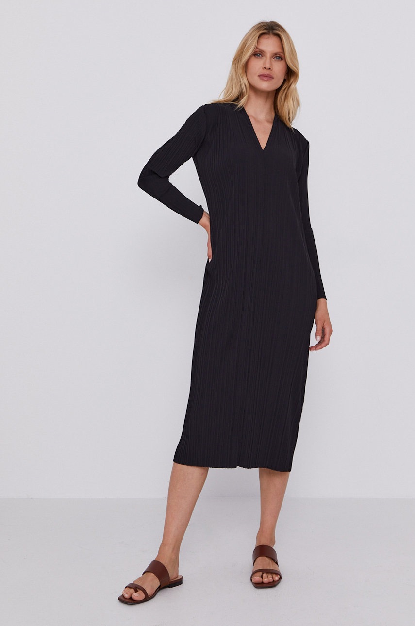 

Сукня Max Mara Leisure колір чорний midi пряма