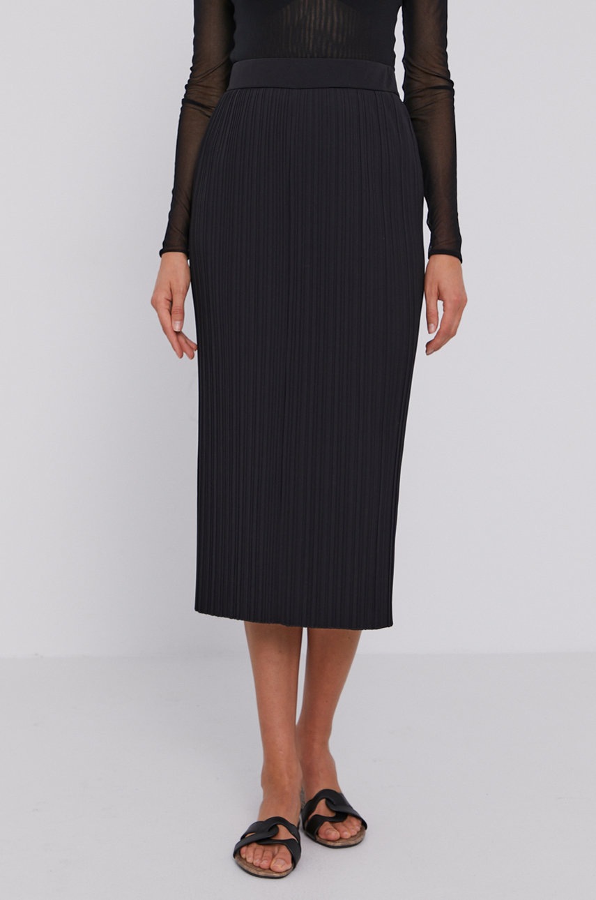 

Спідниця Max Mara Leisure колір чорний midi пряма