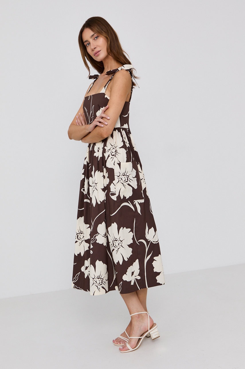

Платье Tory Burch цвет коричневый midi расклешённое