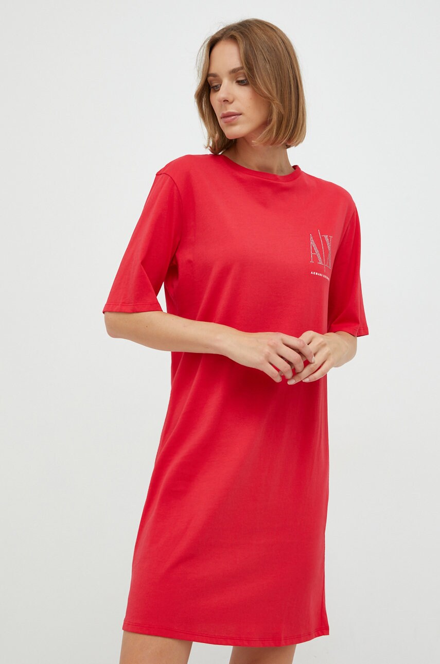 Armani exchange rochie din bumbac