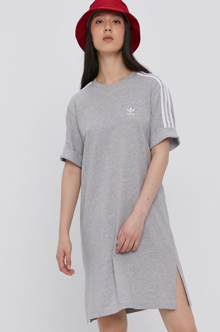 

Платье adidas Originals цвет серый mini прямое
