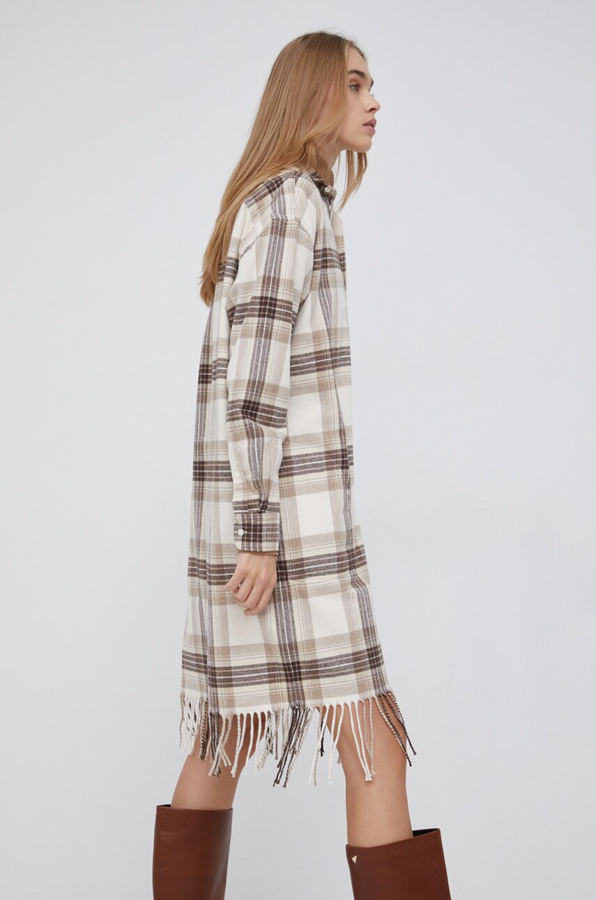 

Бавовняна сукня Polo Ralph Lauren колір кремовий mini oversize