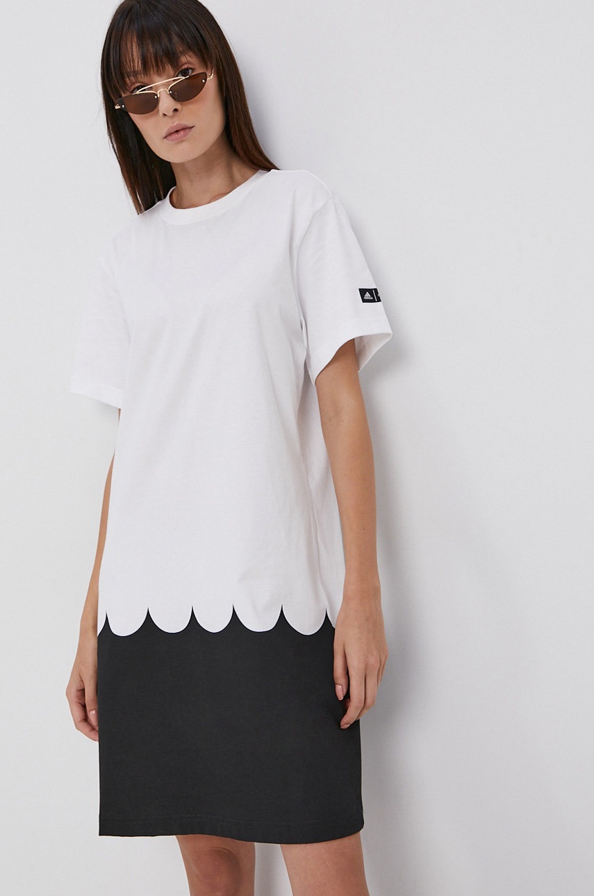 

Платье adidas Performance x Marimekko GT8814 цвет белый mini oversize