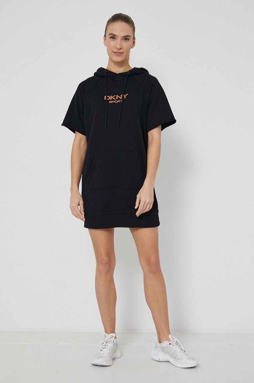 

Платье Dkny цвет чёрный mini прямое