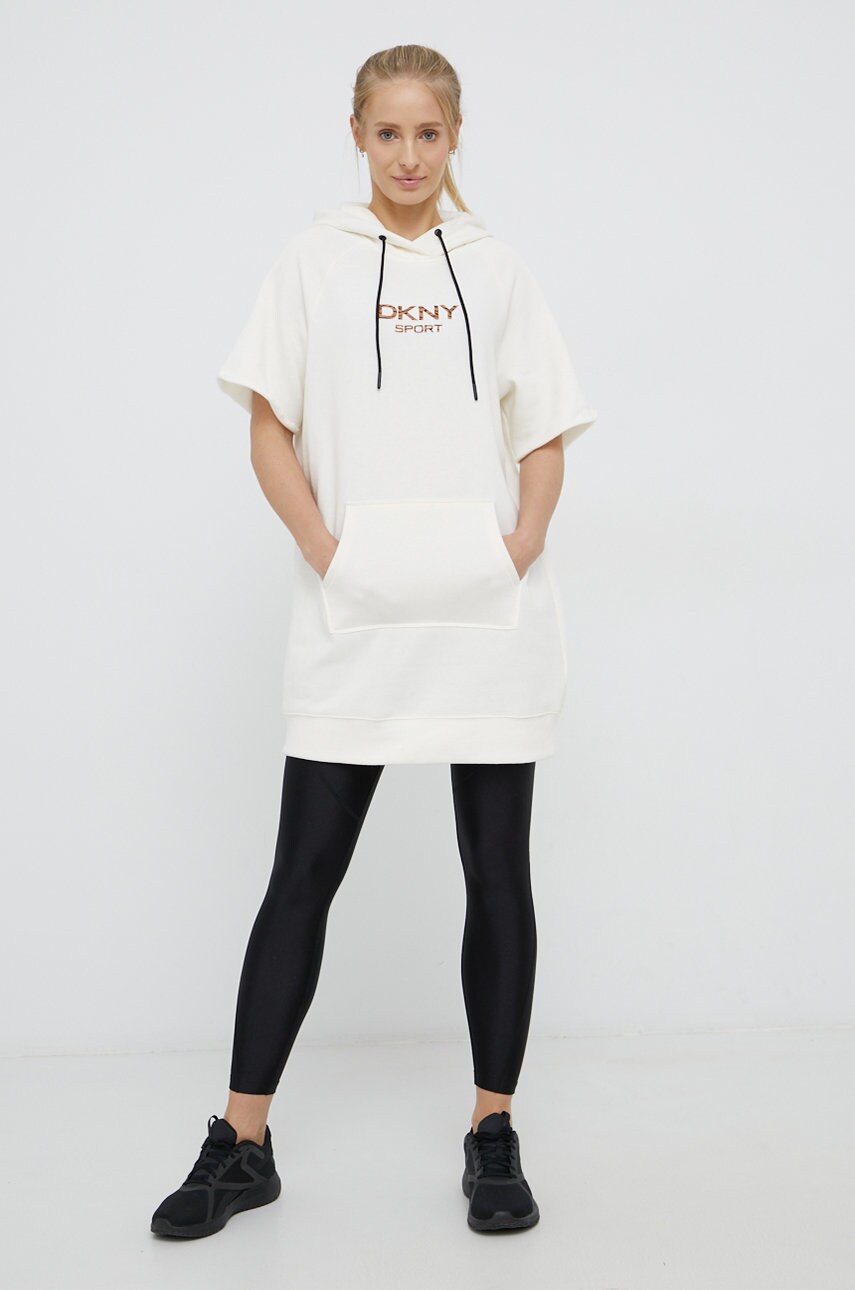 

Платье Dkny цвет кремовый mini прямое