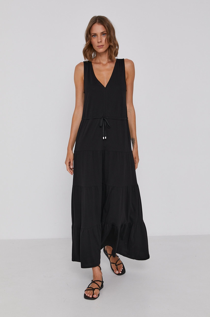 

Сукня Dkny колір чорний maxi пряма