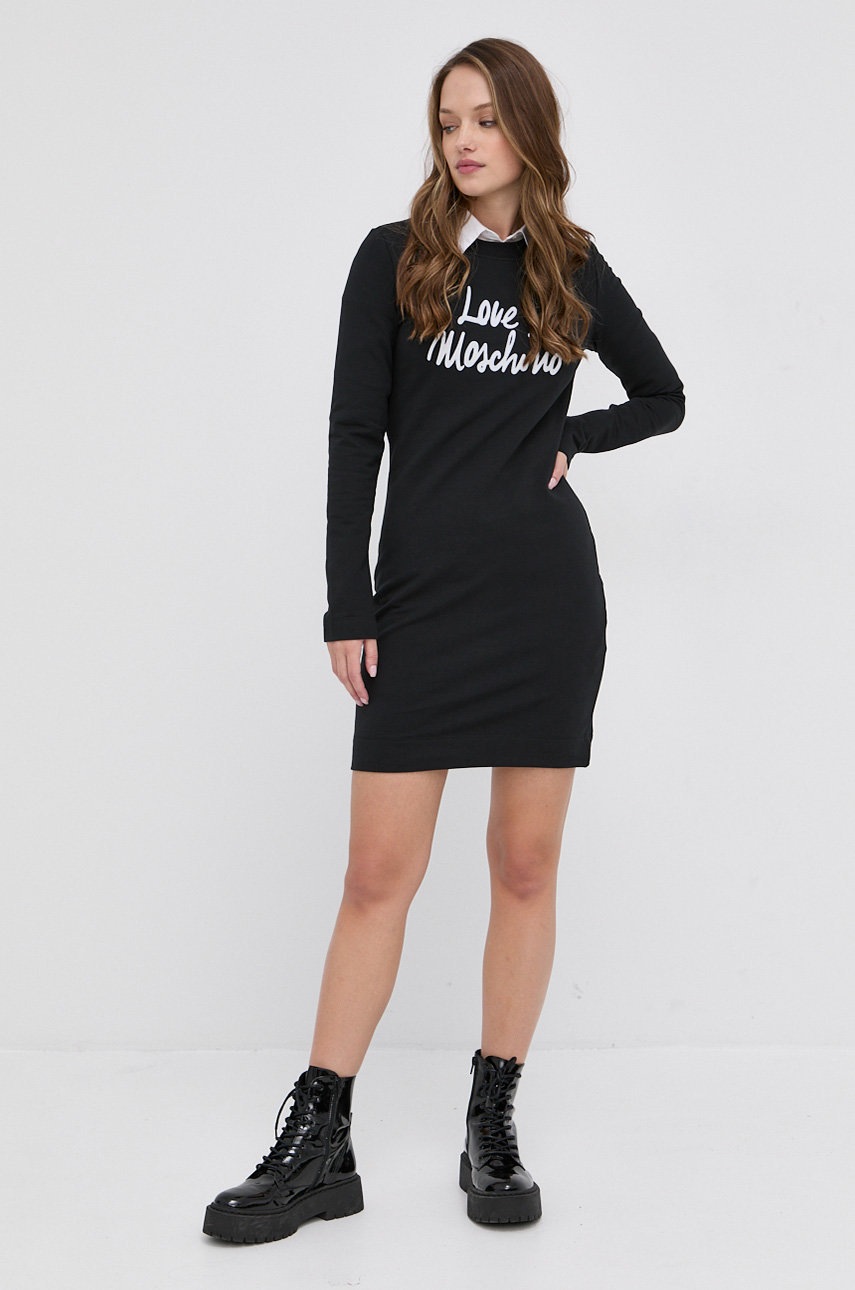 

Сукня Love Moschino колір чорний mini пряма