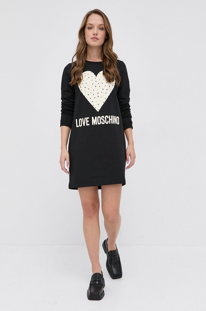 

Платье Love Moschino цвет чёрный mini прямое
