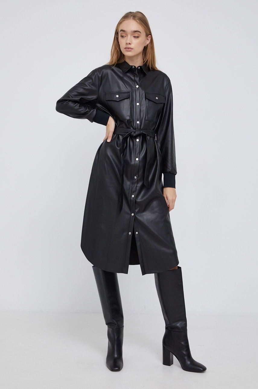 

Платье Dkny цвет чёрный midi oversize