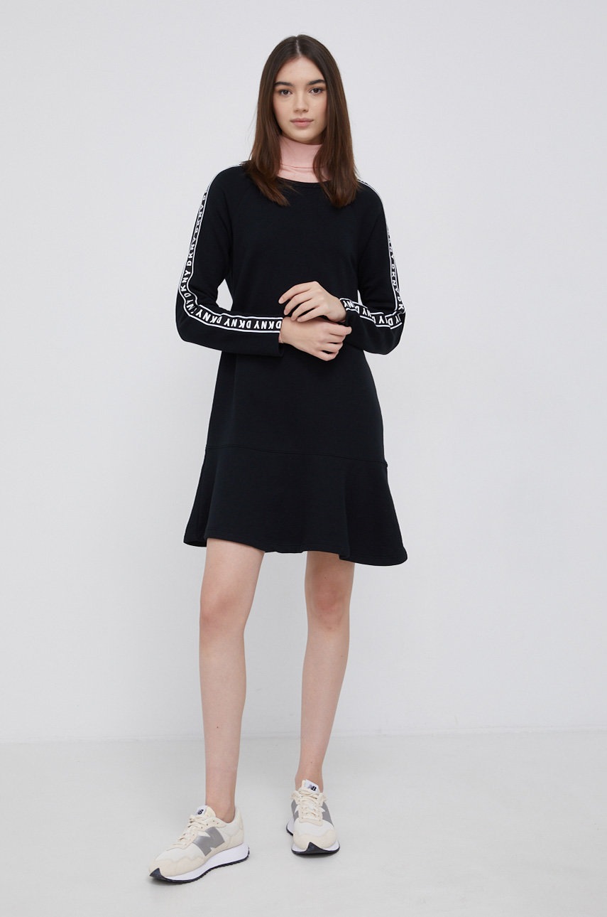 

Платье Dkny цвет чёрный mini прямое