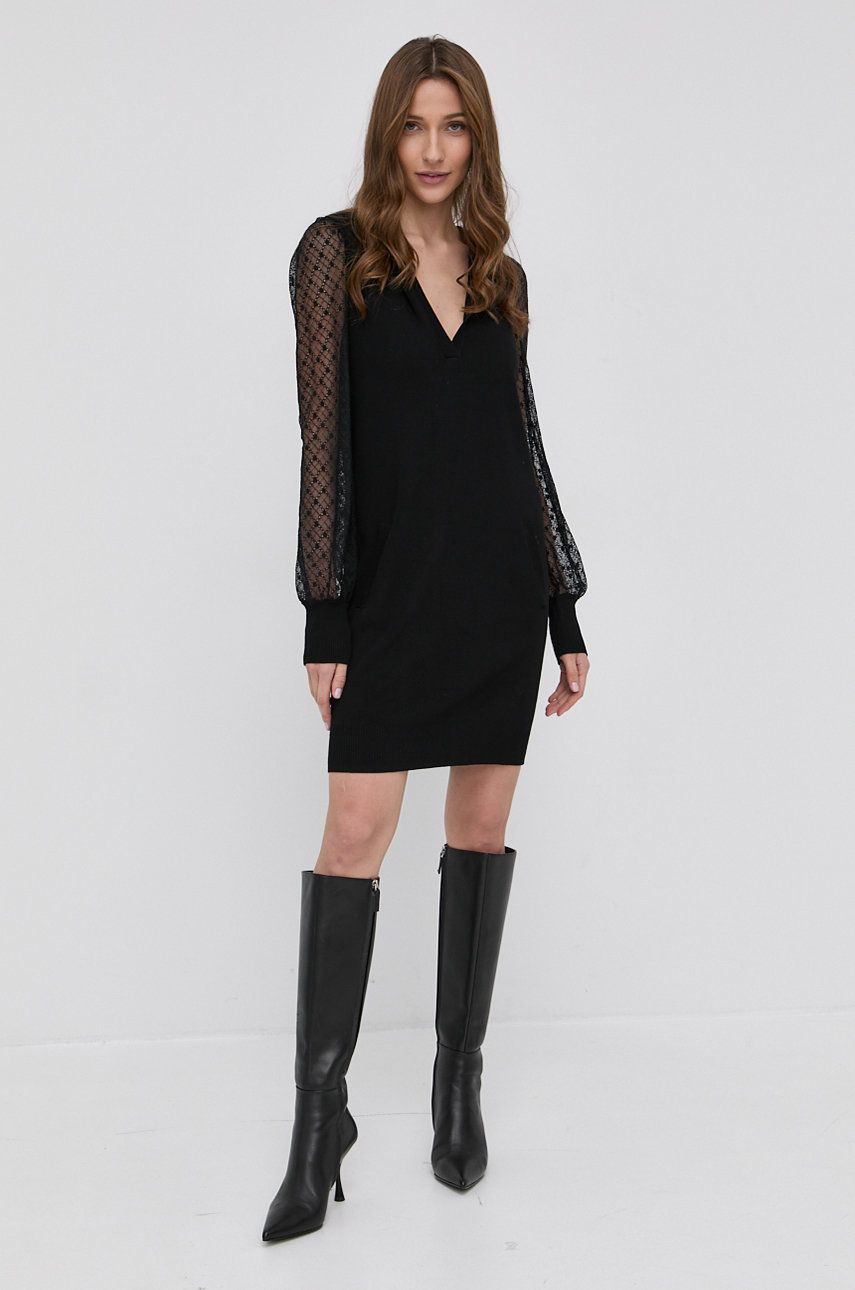 Morgan Rochie culoarea negru, mini, model drept answear.ro imagine megaplaza.ro