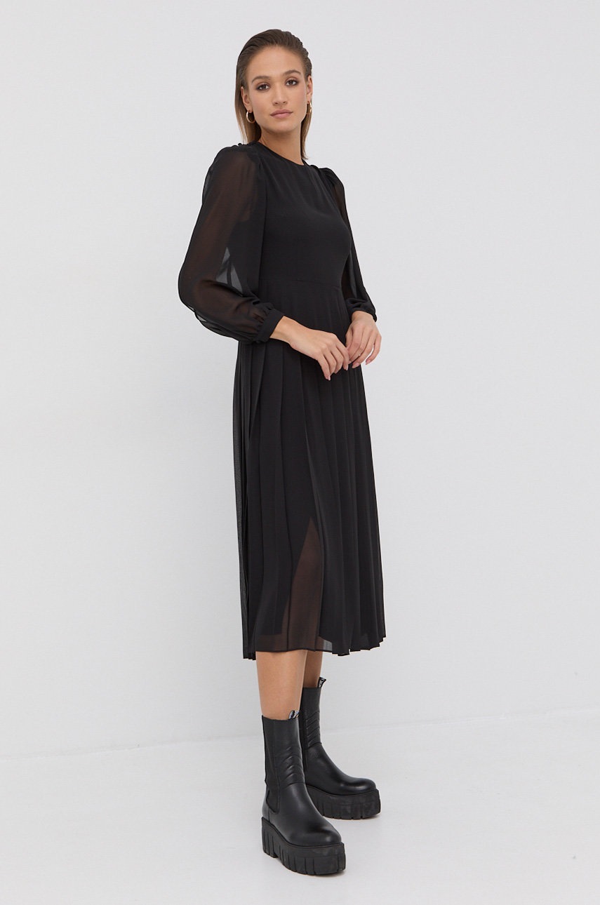 

Платье The Kooples цвет чёрный midi прямое