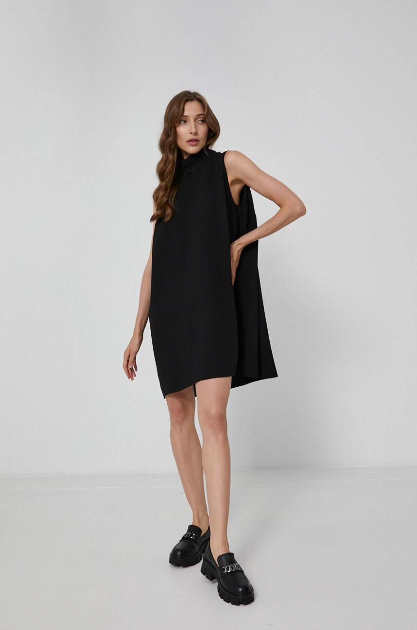 

Сукня Victoria Victoria Beckham колір чорний mini oversize