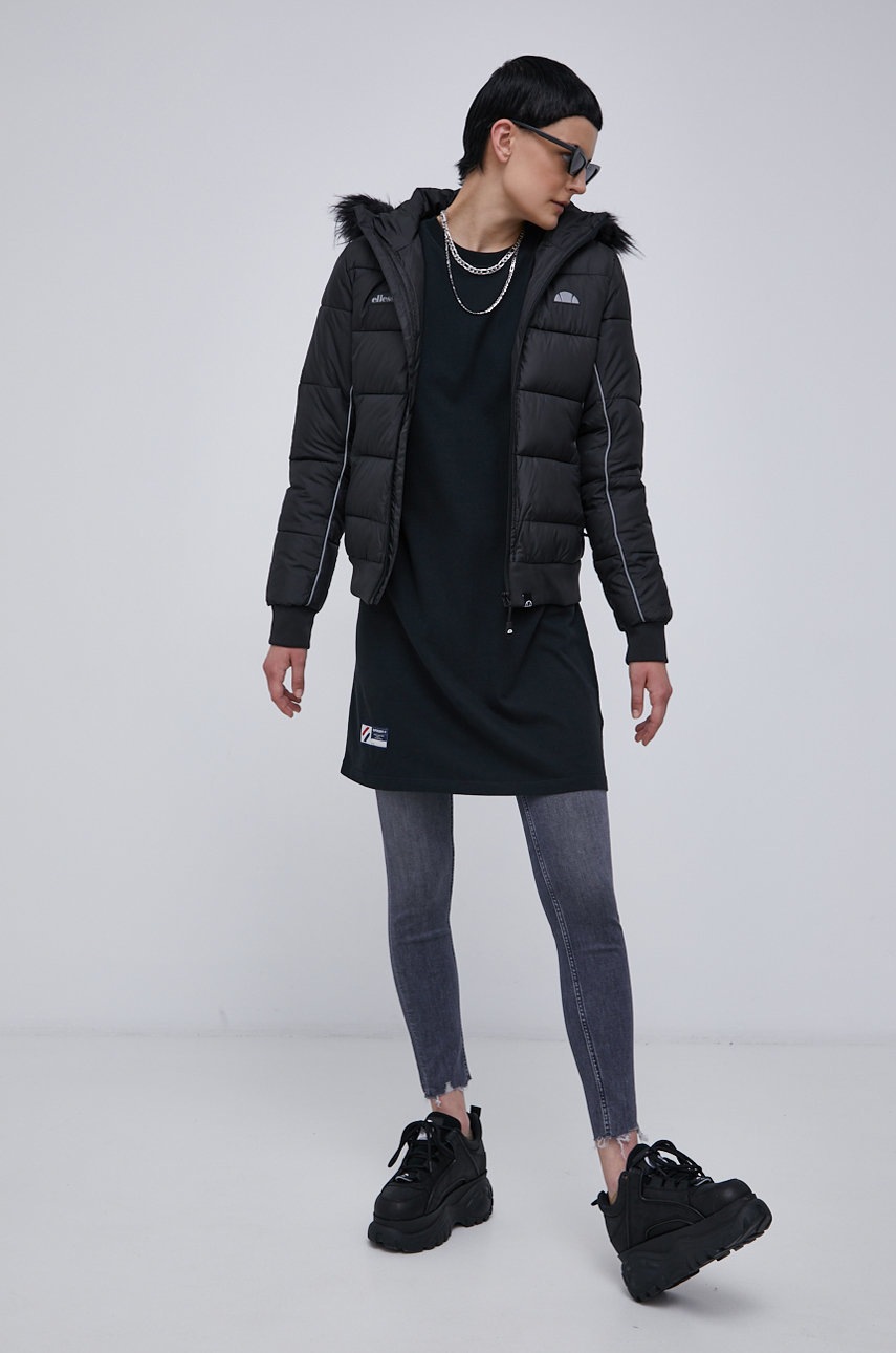 

Бавовняна сукня Superdry колір чорний mini пряма