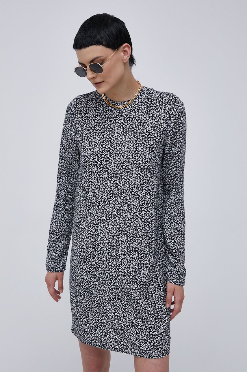 Superdry Rochie culoarea negru, mini, model dreaptă