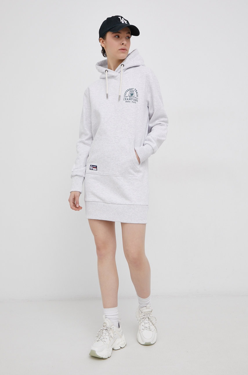 

Платье Superdry цвет серый mini oversize