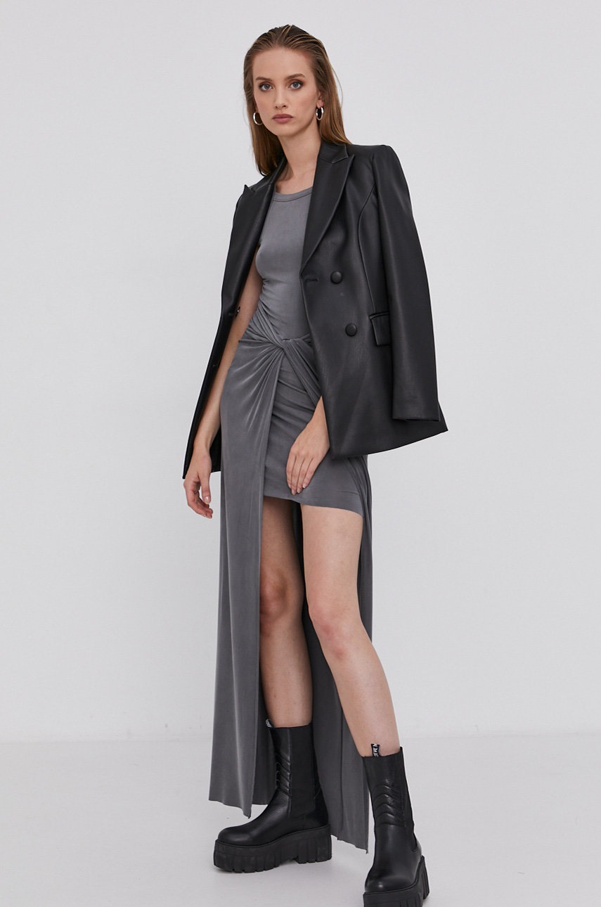 

Платье AllSaints цвет серый maxi прямое