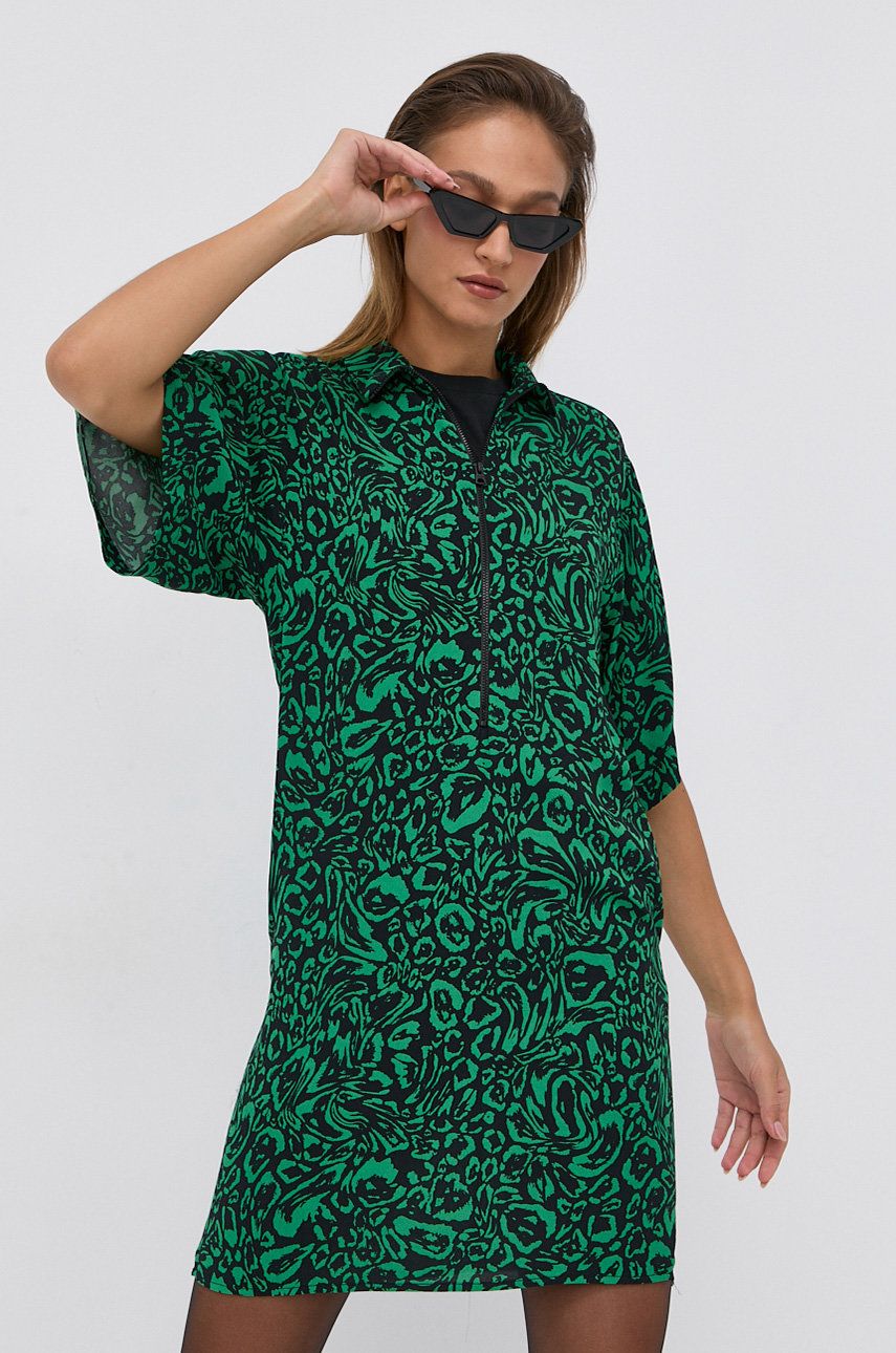 Bimba Y Lola Rochie culoarea verde, mini, model drept answear.ro imagine megaplaza.ro