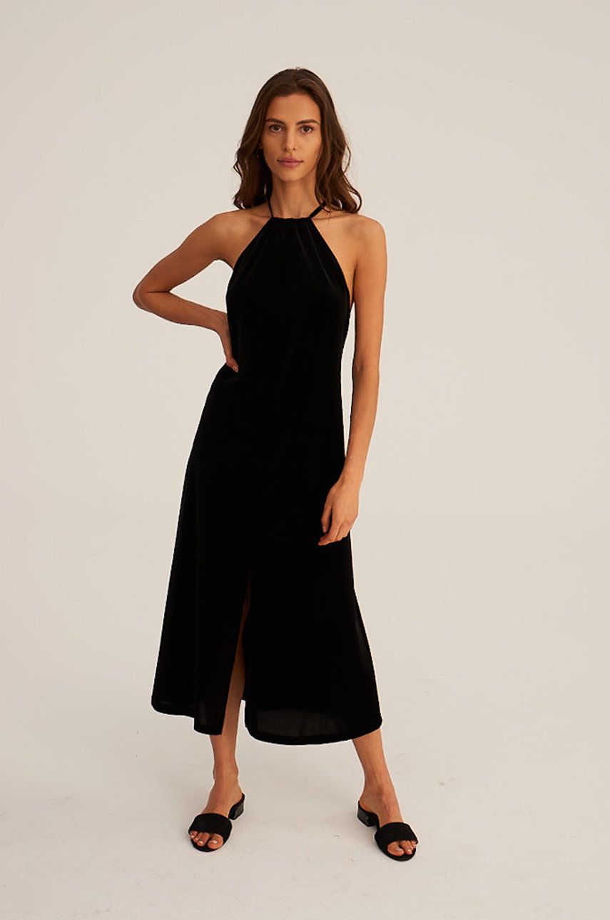 Undress Code Rochie culoarea negru, midi, model drept answear.ro imagine megaplaza.ro