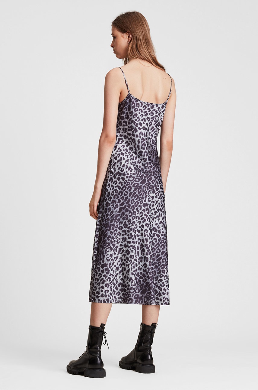 

Сукня AllSaints колір сірий midi пряма