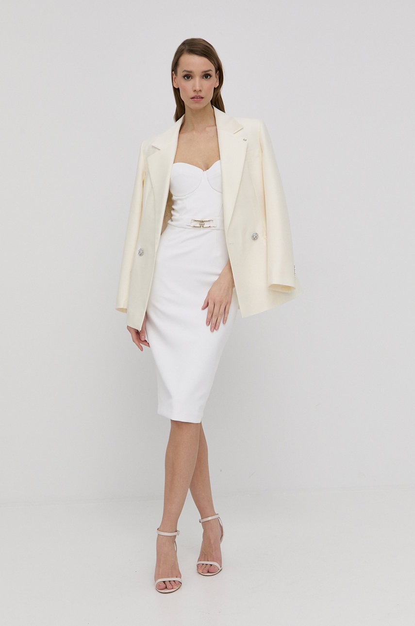 

Сукня Elisabetta Franchi колір білий mini облягаюча