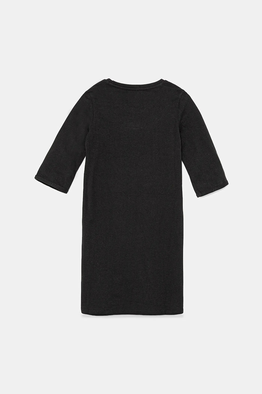 Хлопковое детское платье Guess цвет чёрный mini прямое Хлопковое детское платье Guess цвет чёрный mini прямое