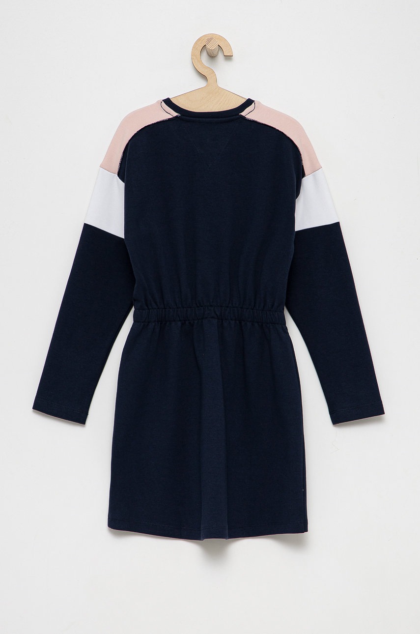 

Дитяча бавовняна сукня Tommy Hilfiger колір синій mini розкльошена