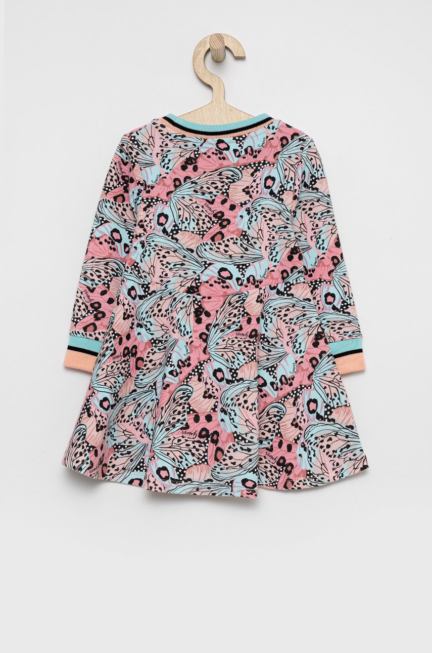 

Детское платье Guess цвет розовый mini расклешённое