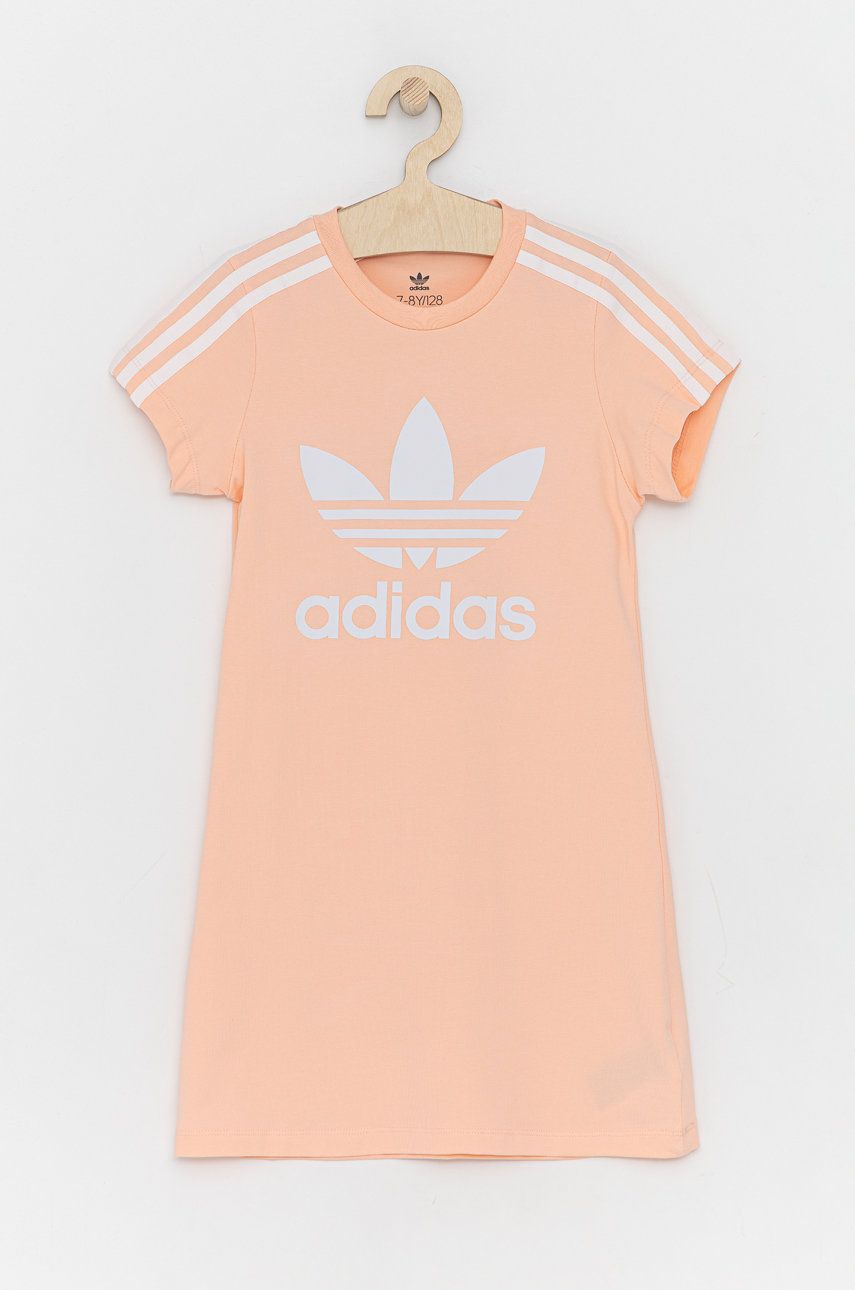Adidas Originals Rochie fete culoarea roz mini model drept