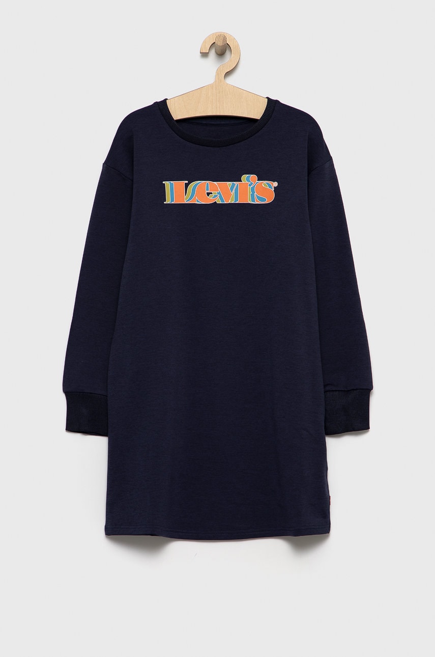 Levi's rochie fete culoarea albastru marin, mini, model drept
